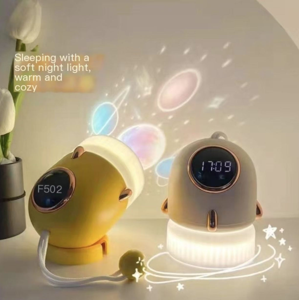 Multifunctional Spaceship Clock Projection Lamp