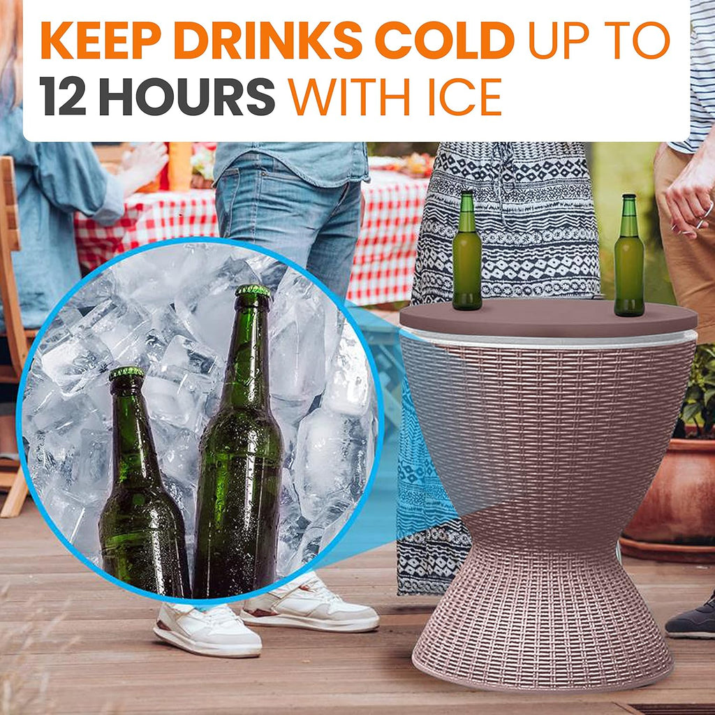 Height Adjustable Ice Cooler Beach Bar Table