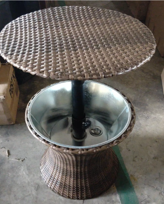 Height Adjustable Ice Cooler Beach Bar Table