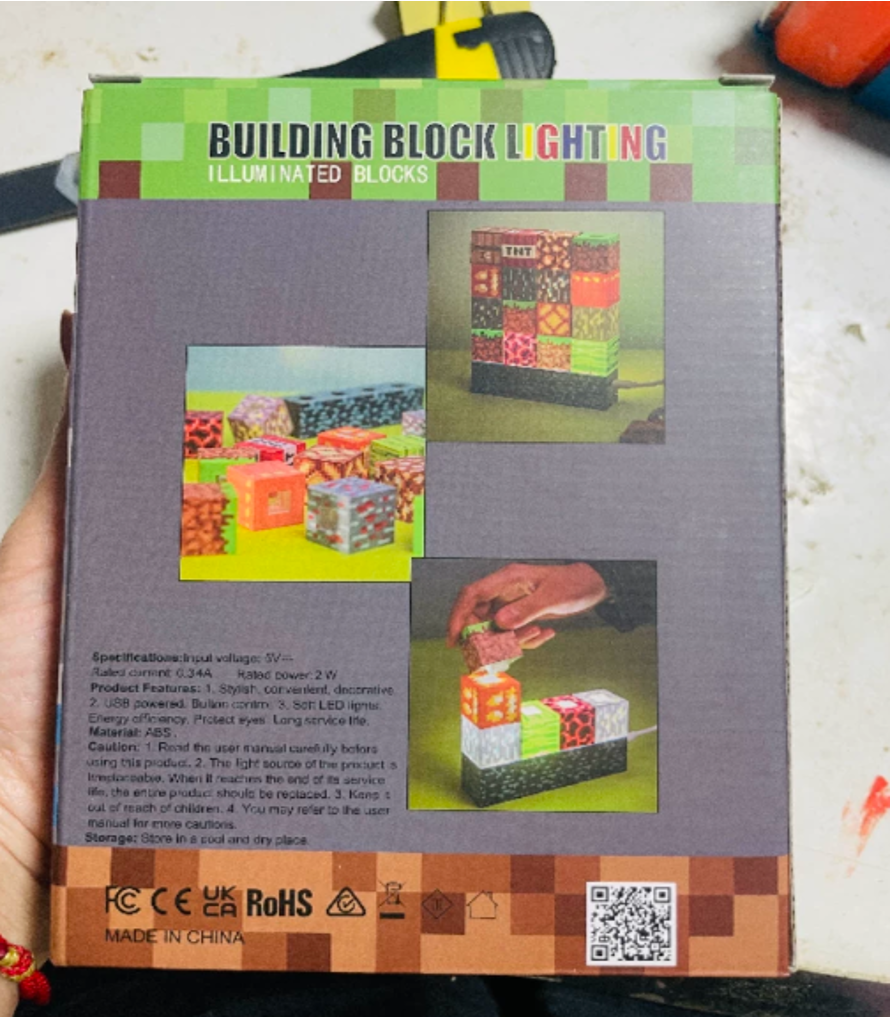 Minecraft Rearrangeable Light Blocks (16pcs Set)