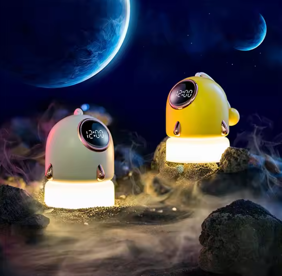 Multifunctional Spaceship Clock Projection Lamp